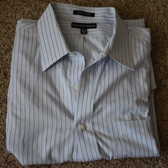 Saks Fifth Avenue Mens Dress Shirt 